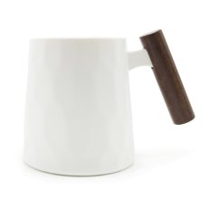 Hrnek s dřevěnou rukojetí White Facette