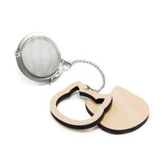 Čajové nerezové sítko Kočka