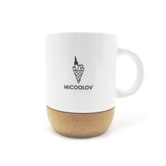 Bílý hrnek s korkem Micoolov®