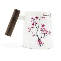 Hrnek s dřevěnou rukojetí Sakura