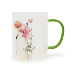 Skleněný hrnek Máky