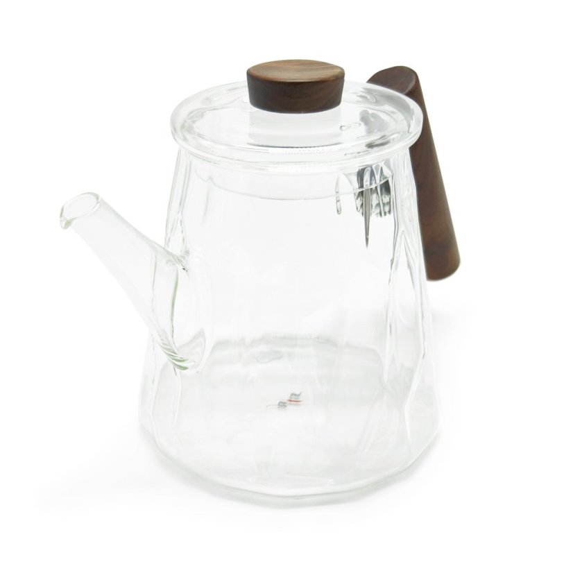 Skleněná konvice s dřevěnou rukojetí Knut
