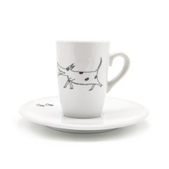 Espresso šálek Běžící pes