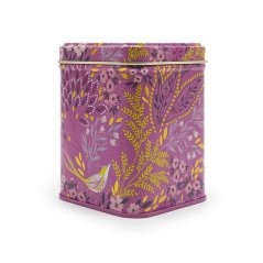 Plechová dóza Ptáček a zlaté lístky