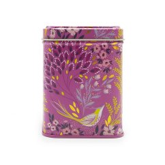 Plechová dóza Ptáček a zlaté lístky