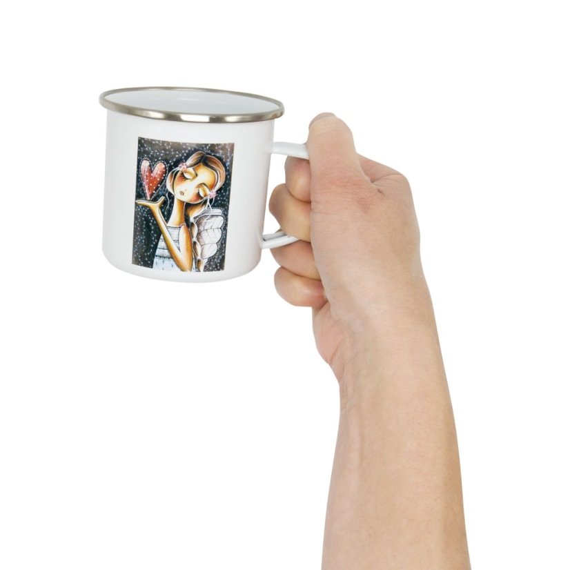 Smaltovaný hrnek Anděl snů