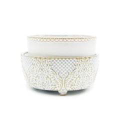 Antická bílá – 2 v 1 elektrická aromalampa a ohřívačka vosků i svíček