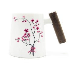 Hrnek s dřevěnou rukojetí Sakura