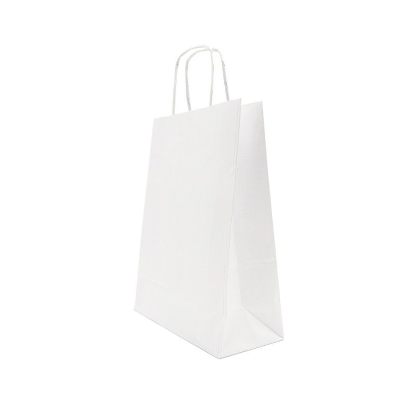 Bílá papírová taška Twist malá