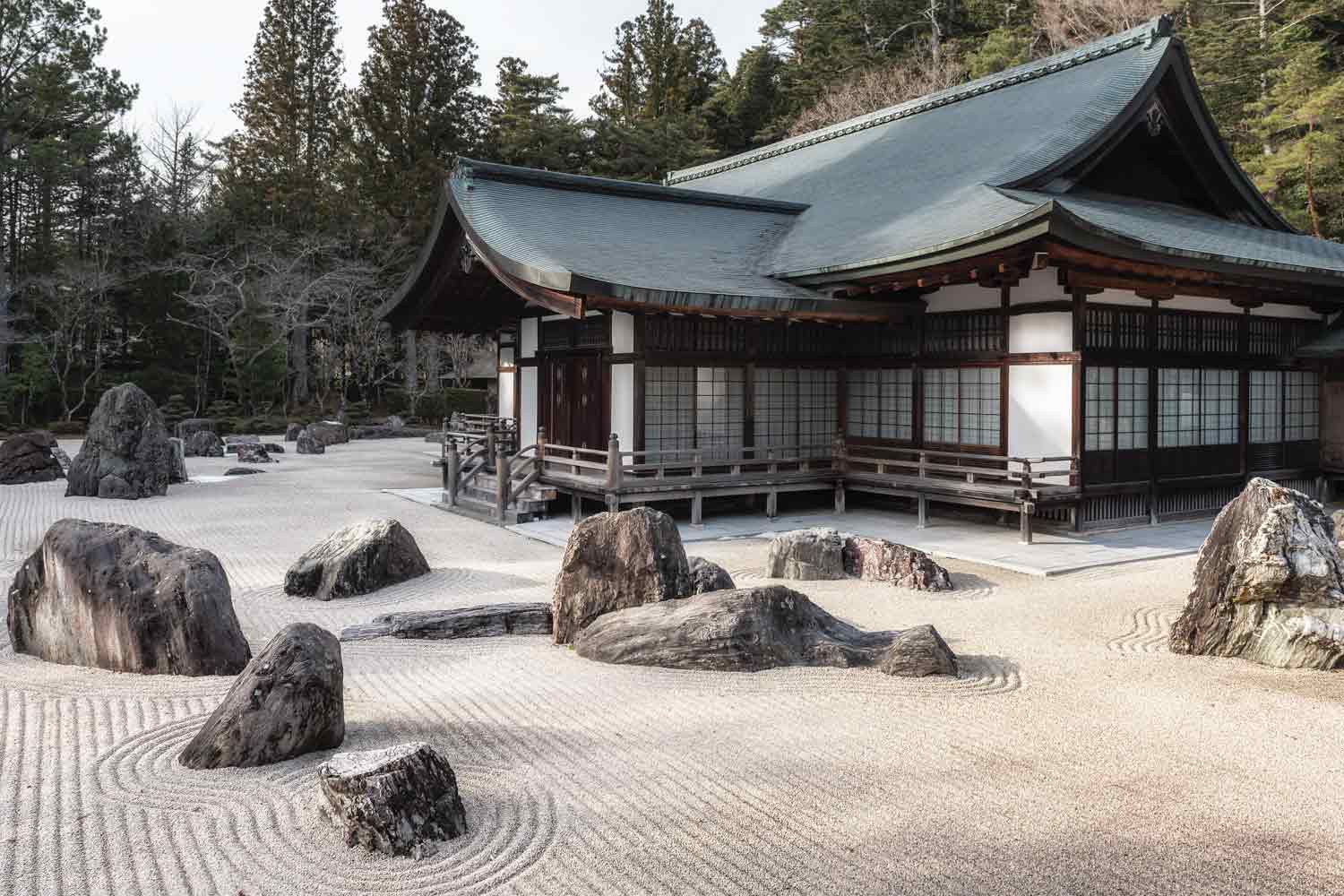 Japonská zenová zahrada Koyasan